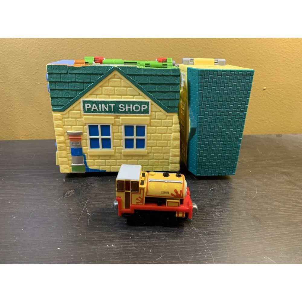 Thomas & Friends Take N Play Foldable Paint Shop and Library Play Set W/ Bill - Picture 3 of 13